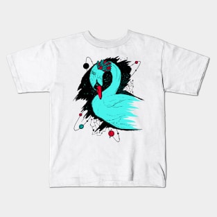 Turqred Swan Among The Stars Kids T-Shirt